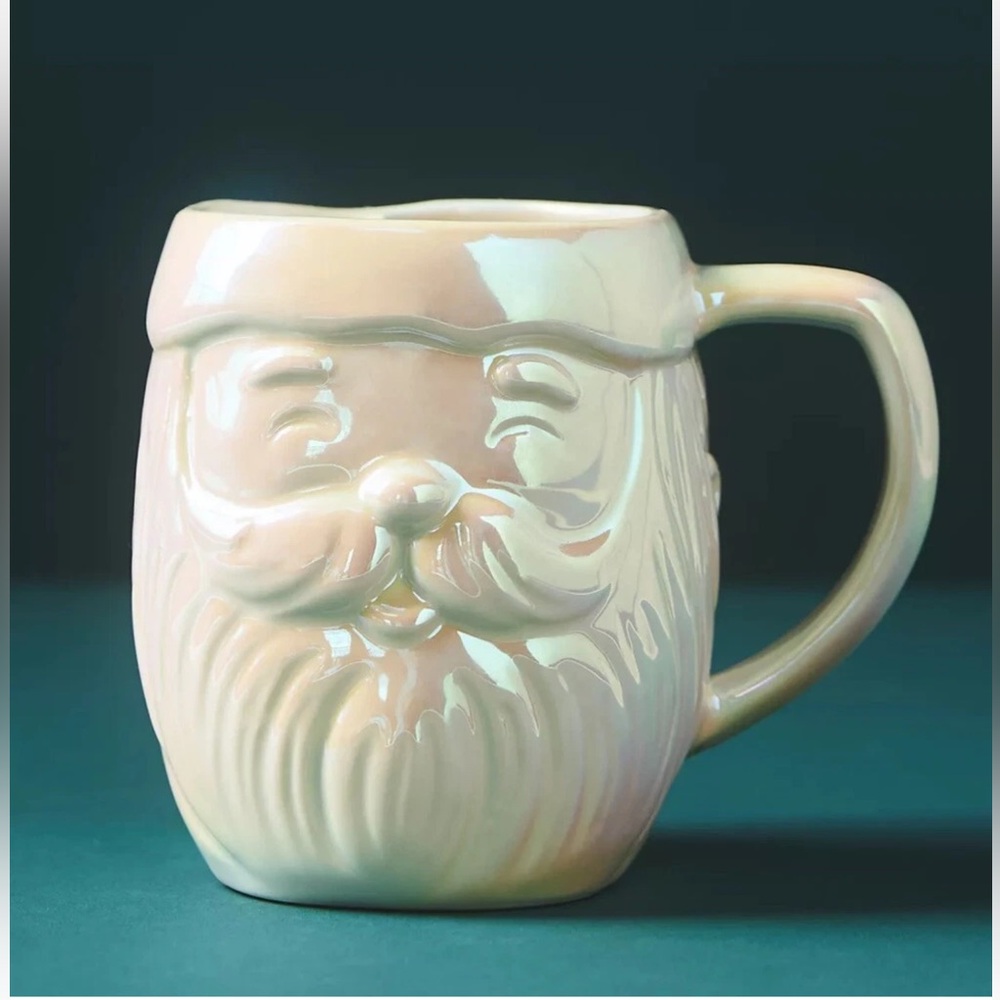 Anthropologie Luster Santa Claus Mug